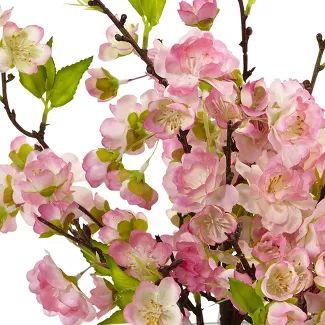 Cherry Blossom in Large Vase Pink - Nearly Natural | Target