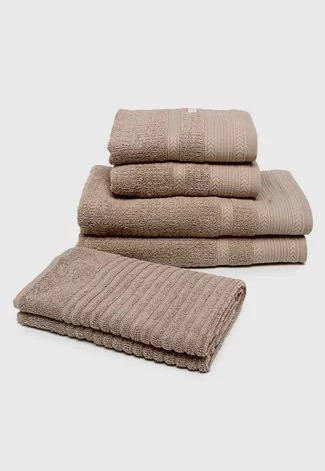 Jogo de Toalha 5pçs Buddemeyer London Bege | Dafiti (BR)