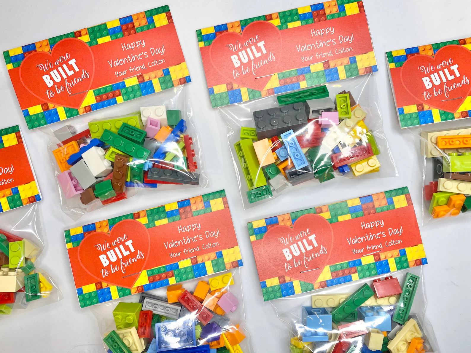 Set of 24 We were built to be friends Valentine - Building Block Valentines | Etsy (US)