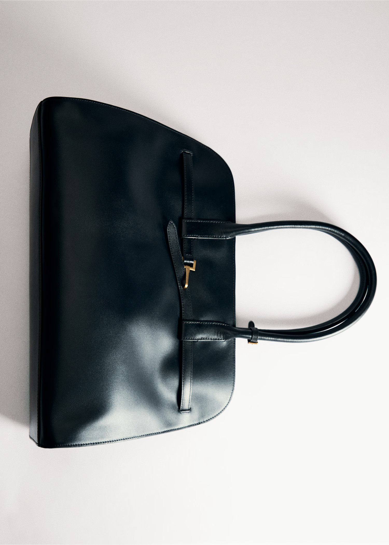 Shopper Bag aus 100 % Leder mit Schnalle - Damen | MANGO Deutschland | Mango EU