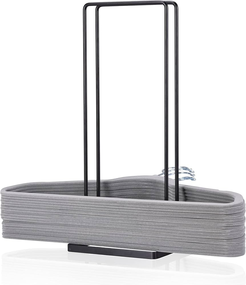 EASTTOWEST Hanger Organizer Stacker for Closet Laundry Room,Holds up 110 Wire Hanger,Black Carbon... | Amazon (US)