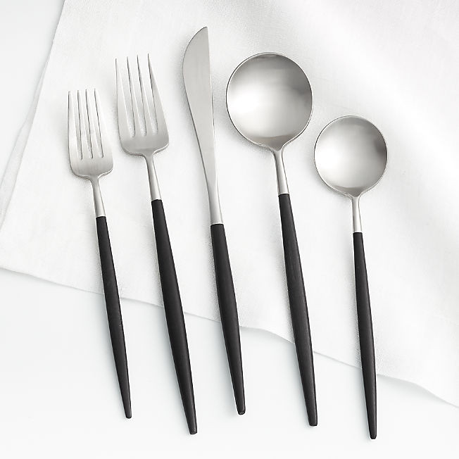 Aero Modern Flatware 5-Piece Placesetting + Reviews | Crate & Barrel | Crate & Barrel