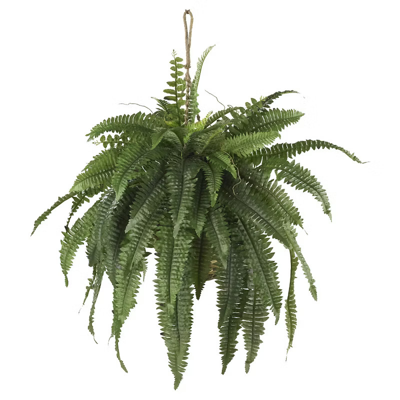 Nearly Natural Large Boston Fern Hanging Basket | Target