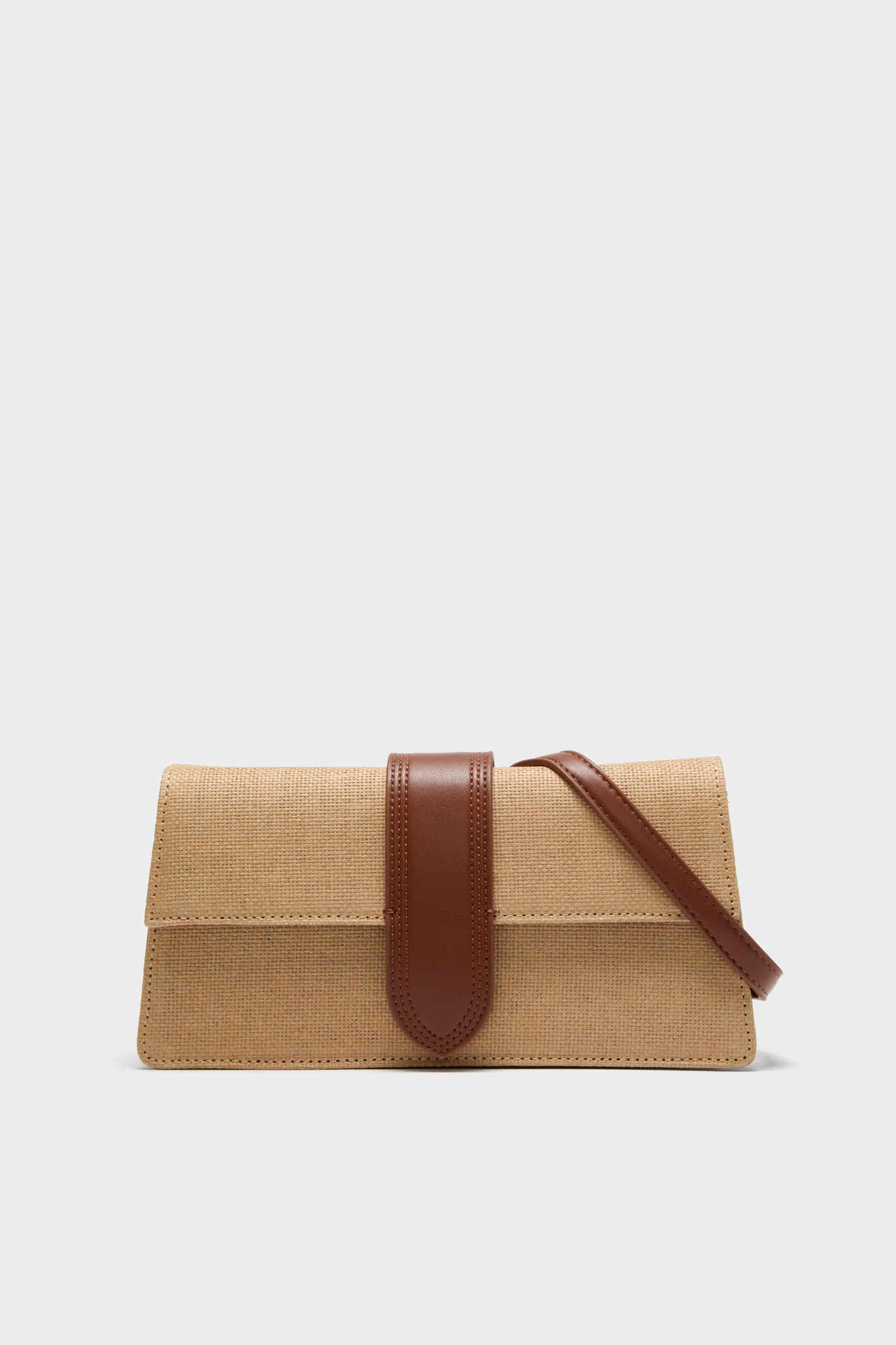Natural Tan Violet Straw Crossbody | Tuckernuck (US)