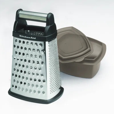 KitchenAid® Gourmet 4-Sided Stainless Steel Box Grater with Detachable Storage Container | Wayfair North America