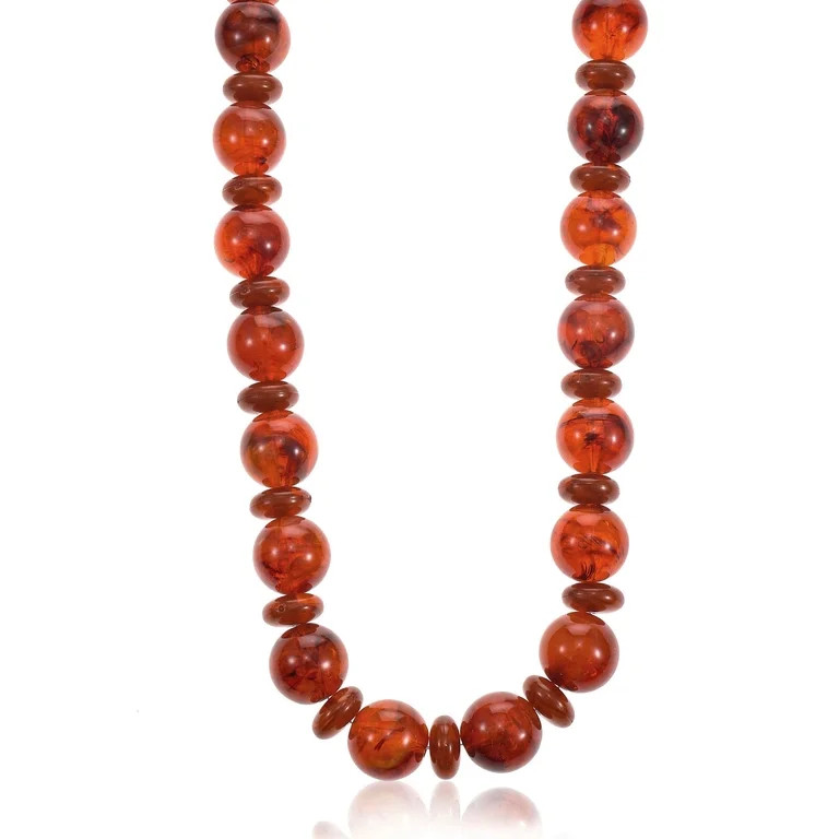 Time and Tru Brown Beaded Statement Necklace, 1 Piece | Walmart (US)
