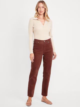 High-Waisted OG Straight Corduroy Ankle Pants | Old Navy (US)