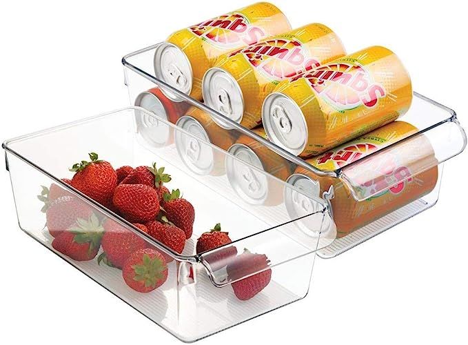 iDesign Linus Plastic Fridge and Freezer Storage Organizer Bin, Clear Container for Food, Drinks,... | Amazon (US)