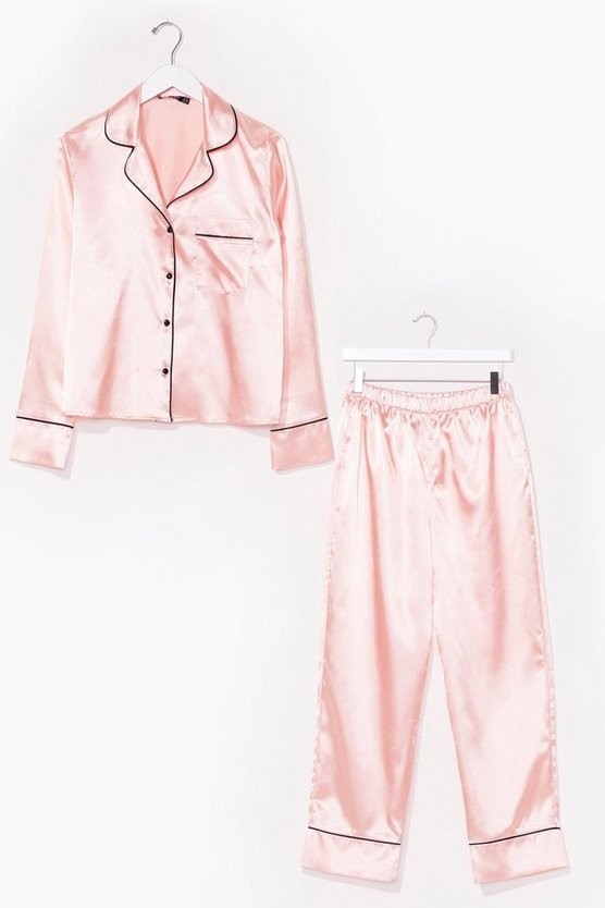 Candy Coated Button-Down Satin Pajama Set | NastyGal (US & CA)
