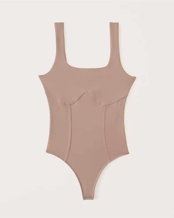 Double-Layered Seamless Fabric Corset Bodysuit | Abercrombie & Fitch (US)