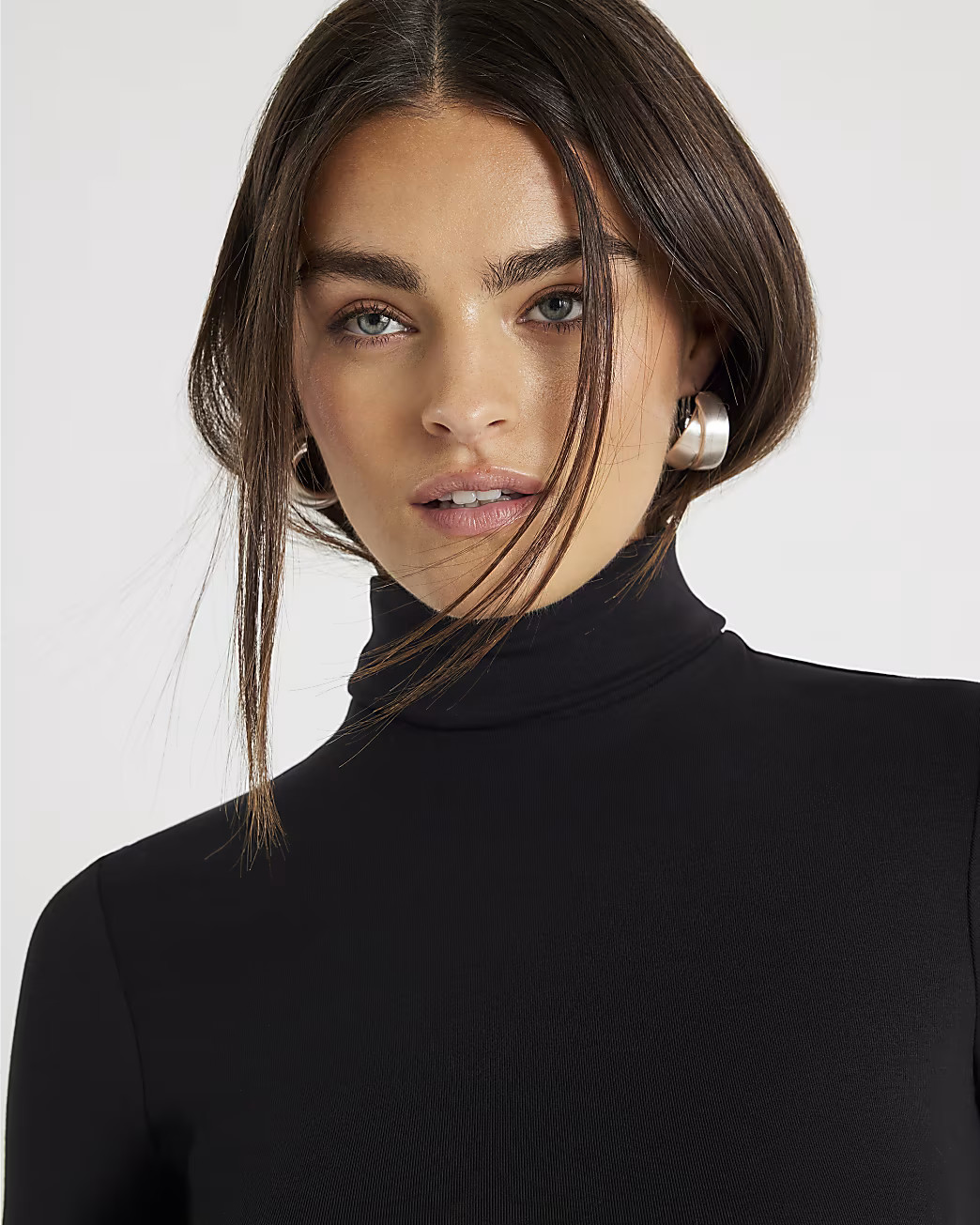 Black Long Sleeve Roll Neck Top | River Island UK & IE