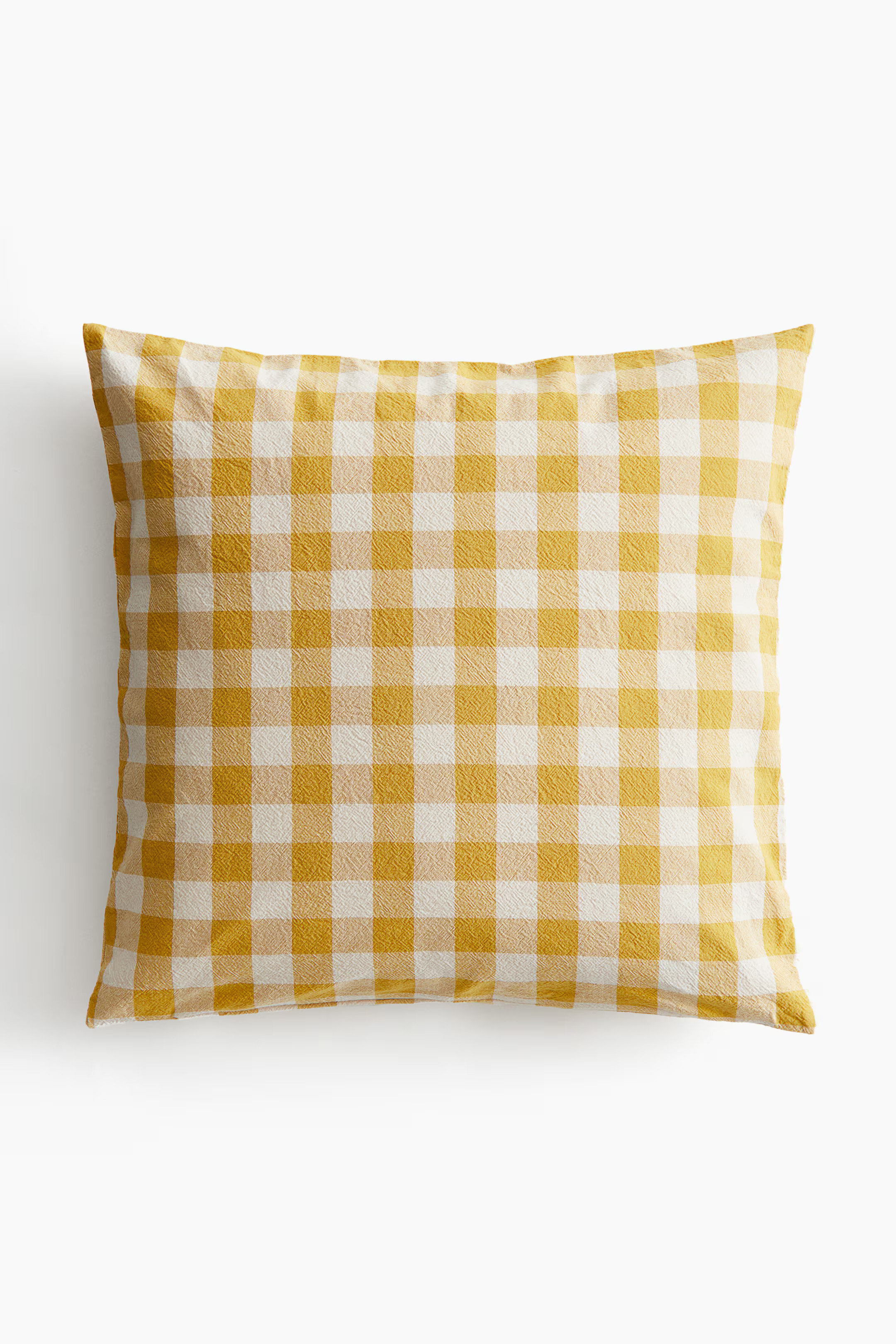 Gingham-Checked Cotton Cushion Cover | H&M (US + CA)