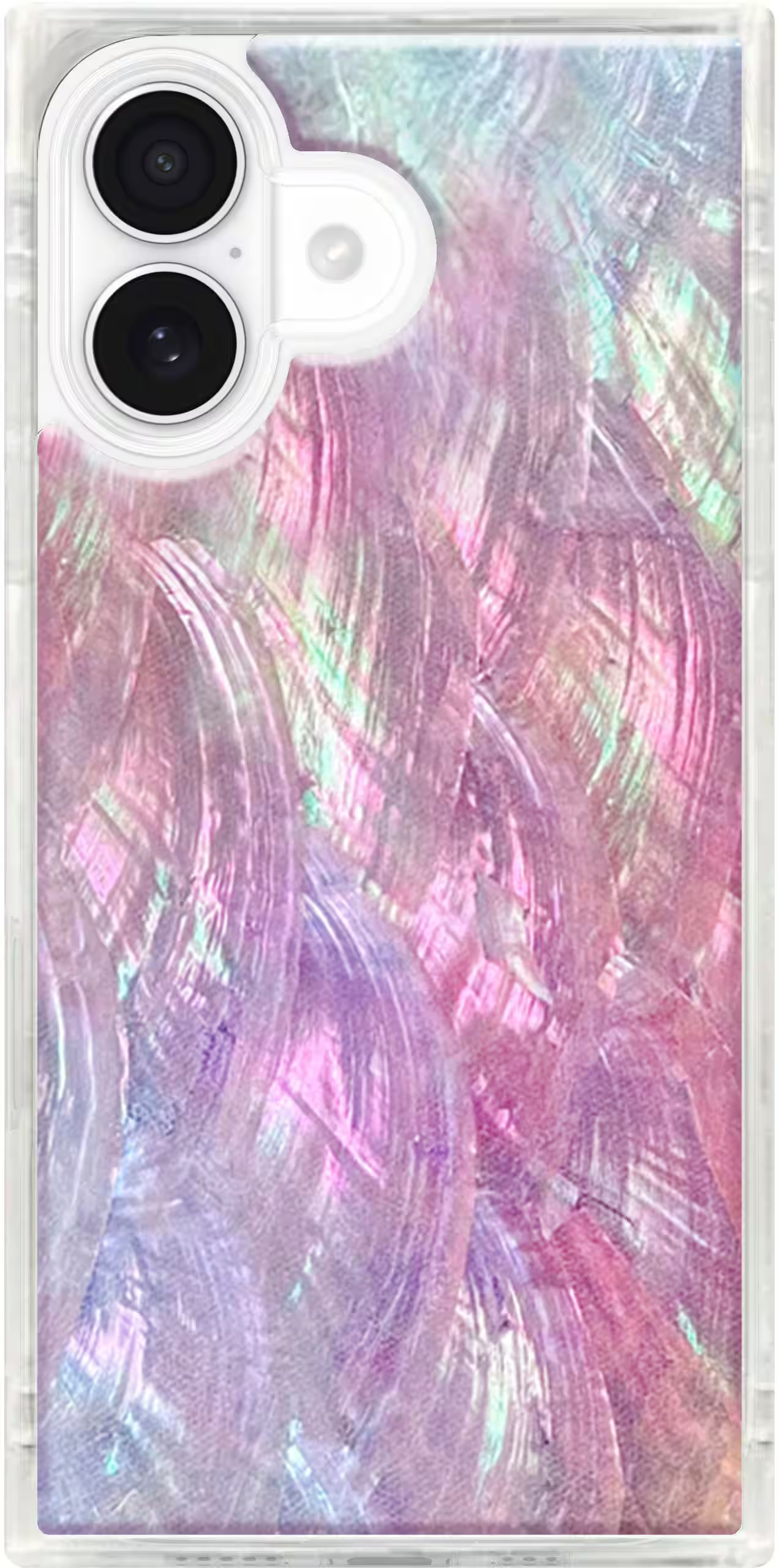 FLAUNT - Square Case with MagSafe for Apple iPhone 17 - Pink Mother of Pearl | Best Buy U.S.