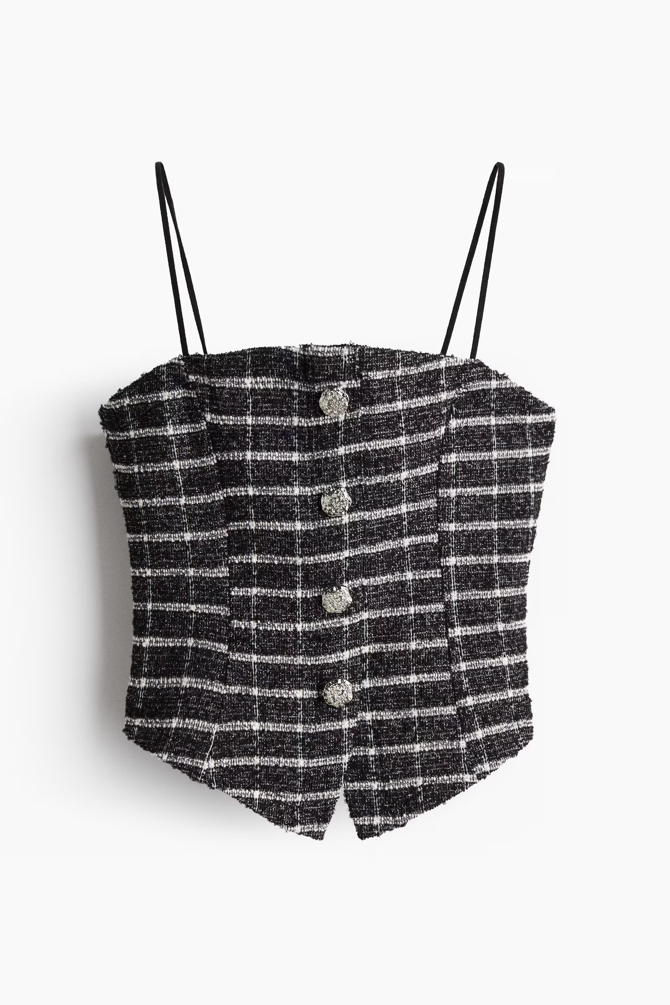 Glittery button-front strappy top | H&M (UK, MY, IN, SG, PH, TW, HK)