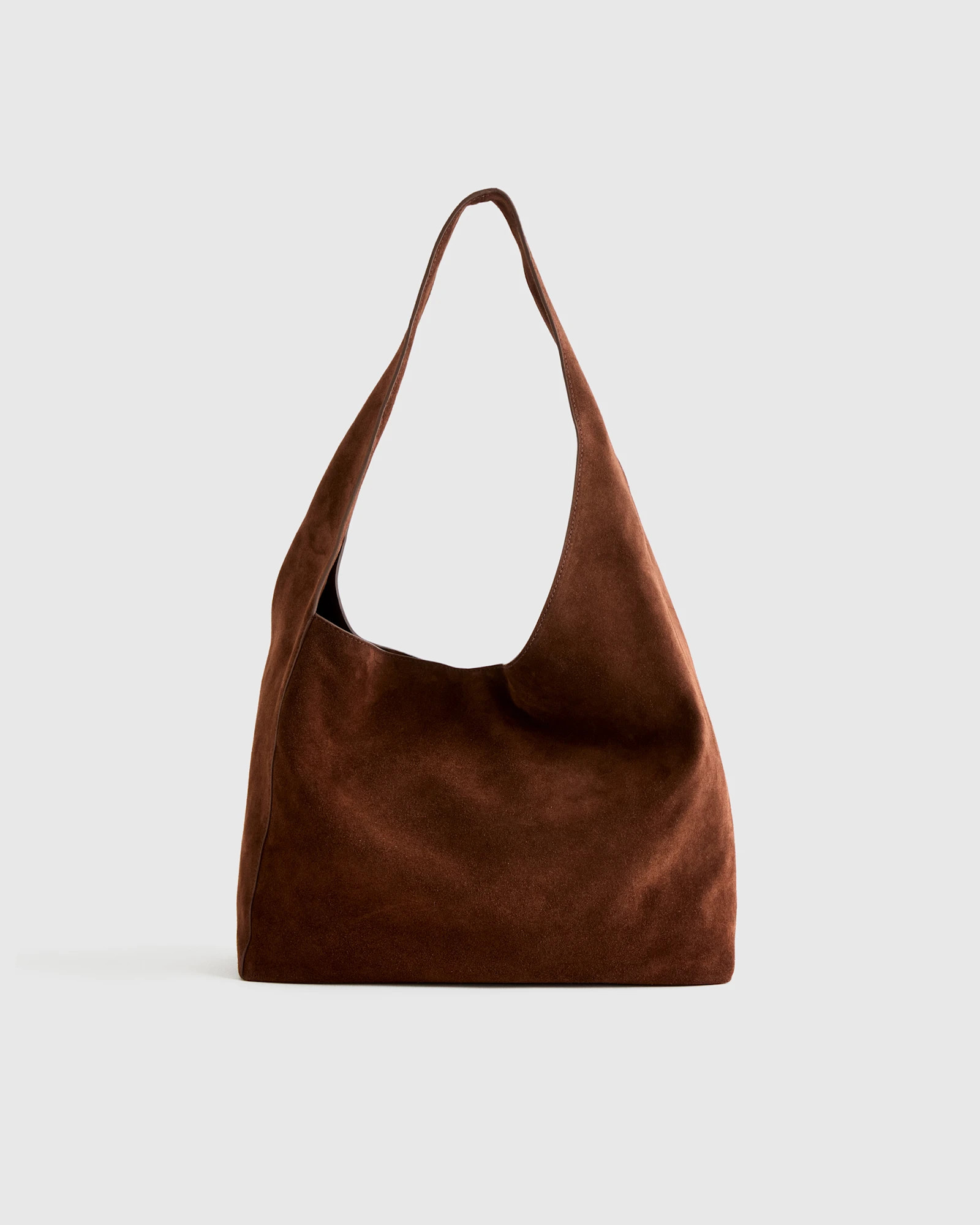 Quince | Women's Italian Suede Slouchy Shoulder Bag in Emerald, Suede Leather | Quince