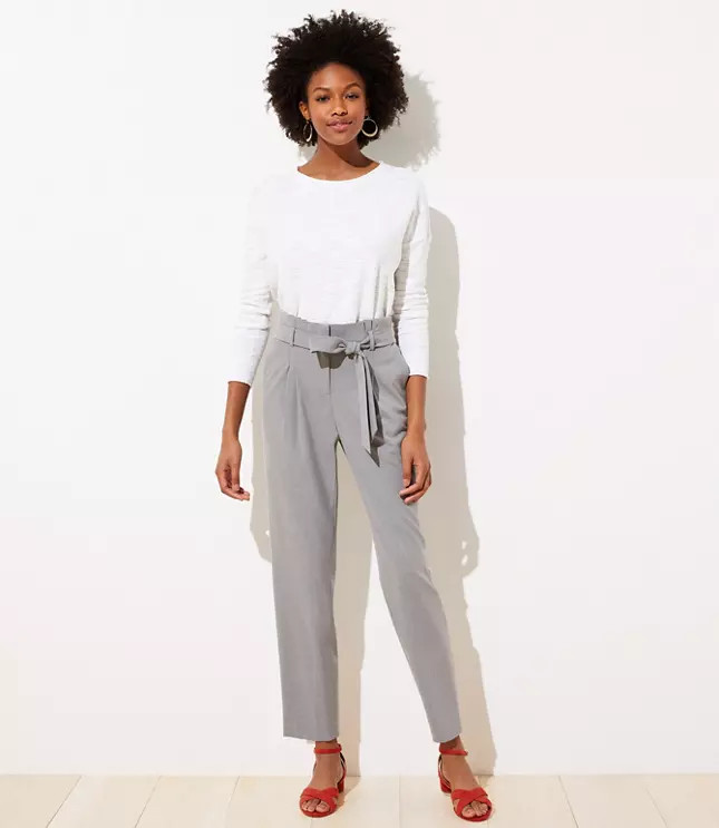 Tie Waist Slim Pants | LOFT