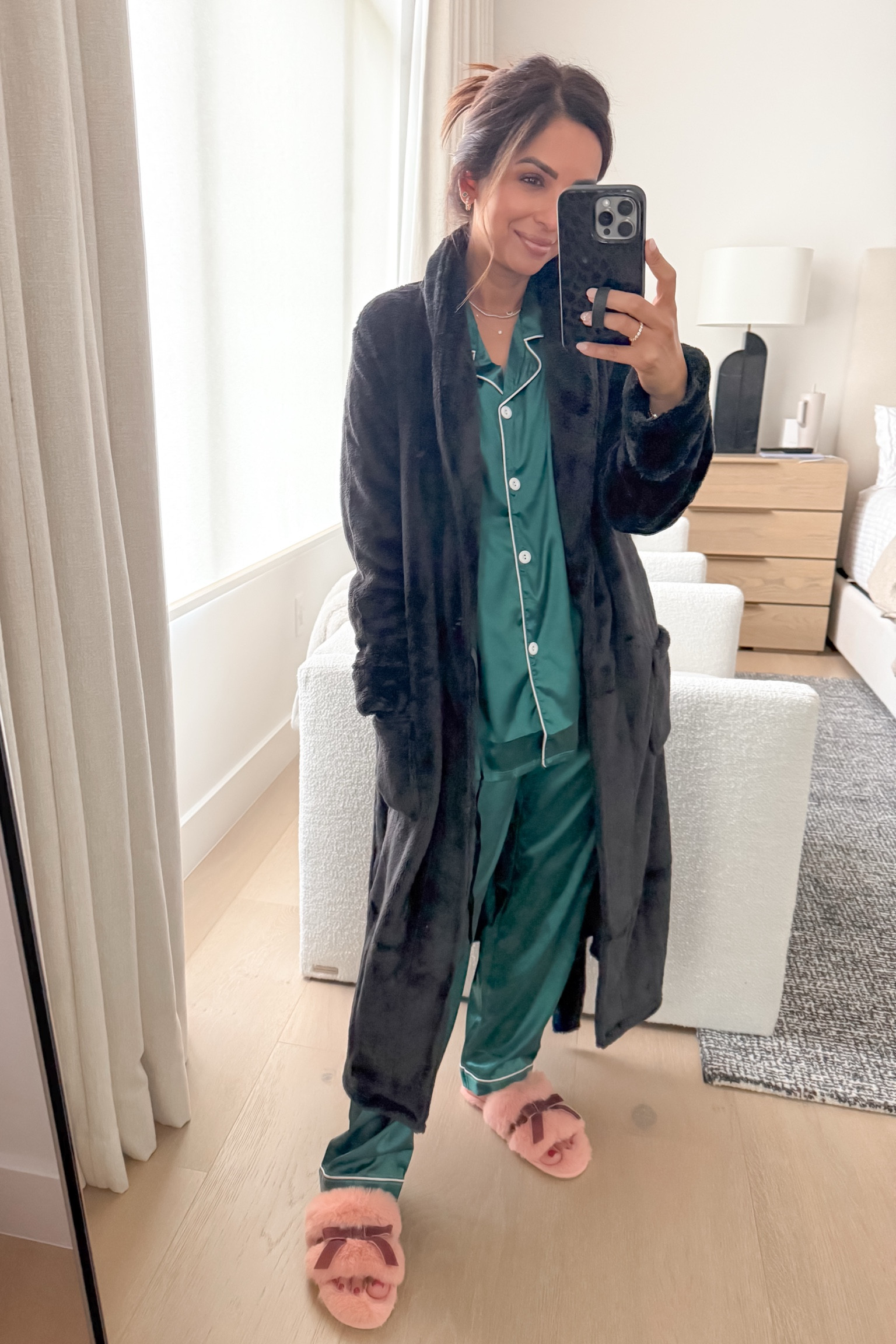 Wearing an xs in this plush robe, would make a good gift and comes in several colors! I'm wearing the small in these satin pjs, in love with this color! @walmartfashion #walmartpartner #walmartgifting

#LTKGiftGuide #LTKSaleAlert #LTKHoliday