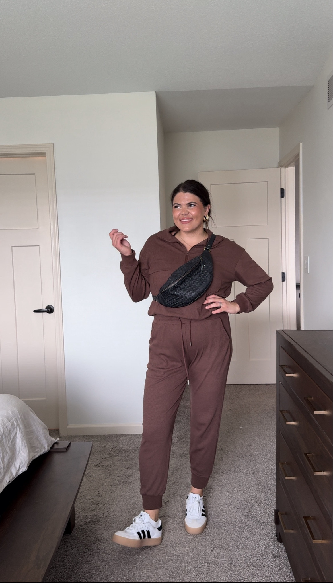 The best travel outfit or just an easy work from home look! My bag is from Mandrn and you can use code HiErica for 15% off at checkout!! Travel outfit, athleisure wear, casual wear, summer outfit

#LTKSeasonal #LTKMidsize #LTKTravel