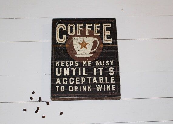 Coffee Keeps Me Busy-Wooden Box Sign | Etsy (US)