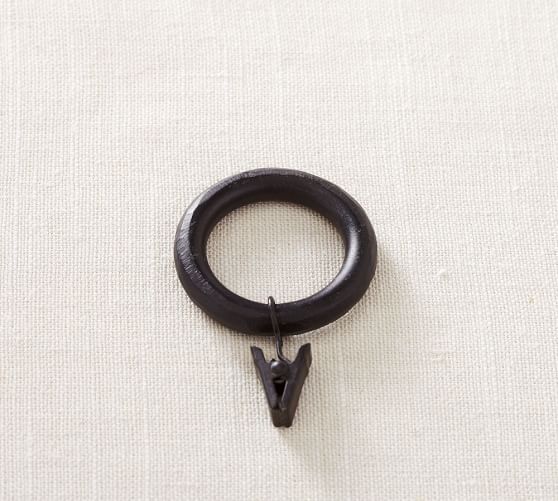 PB Essential Curtain Clip Rings - Cast Iron | Pottery Barn (US)