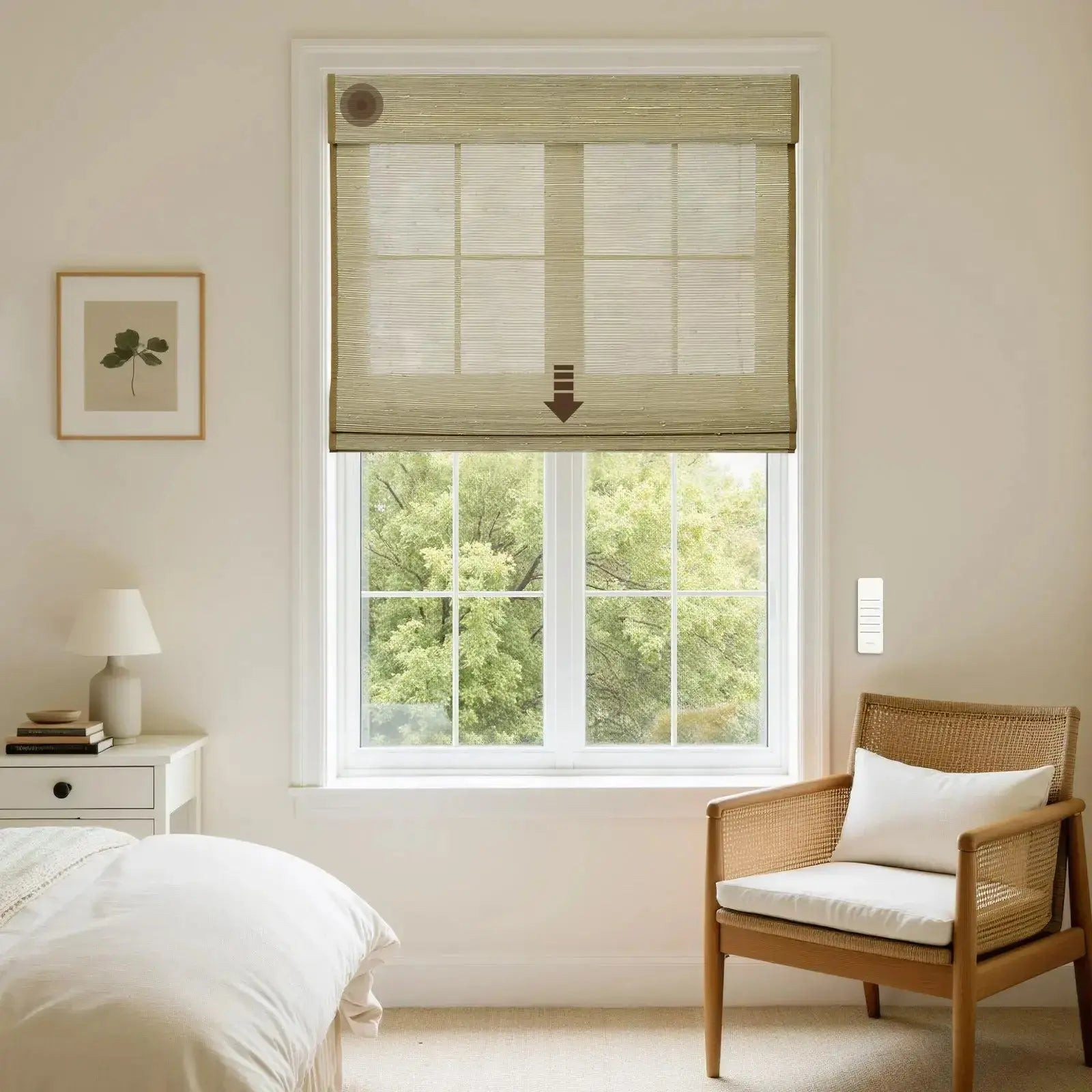 Rae Motorized Window Shades Bamboo Woven - Series P | TWOPAGES