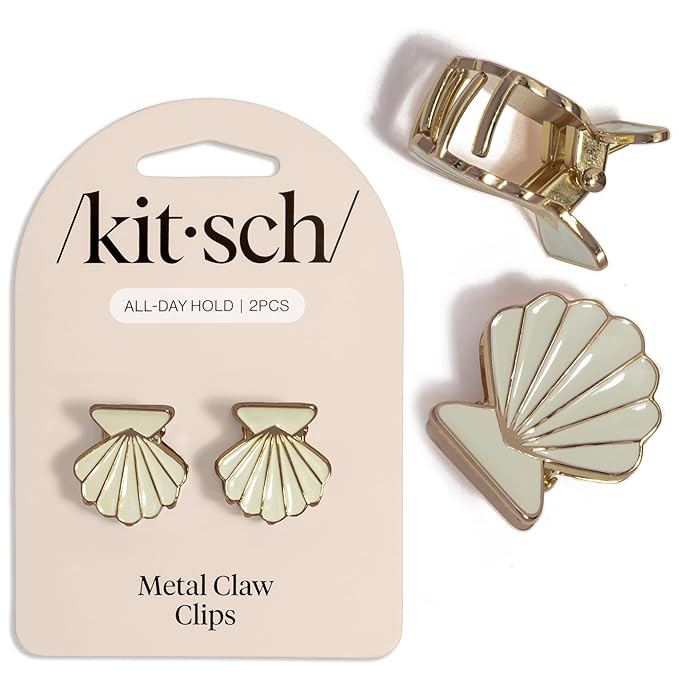 Kitsch Clam Shell Hair Clips - Beach-Inspired Cute Hair Clips | All-Day Strong Hold Metal Hair Ac... | Amazon (US)