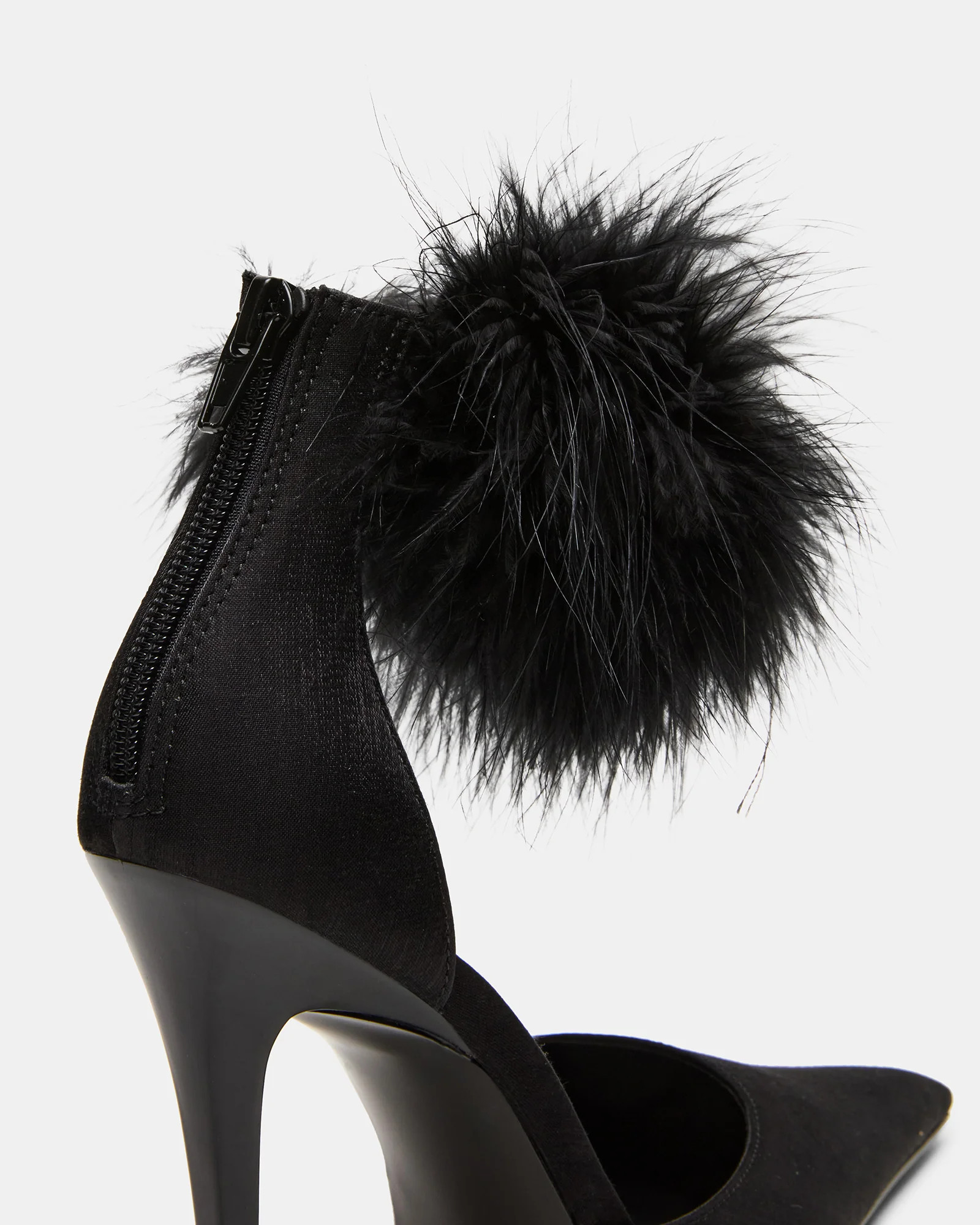 ELUSIVE Black Satin Pointed-Toe Stiletto Pump Women's Heel | Steve Madden (US)