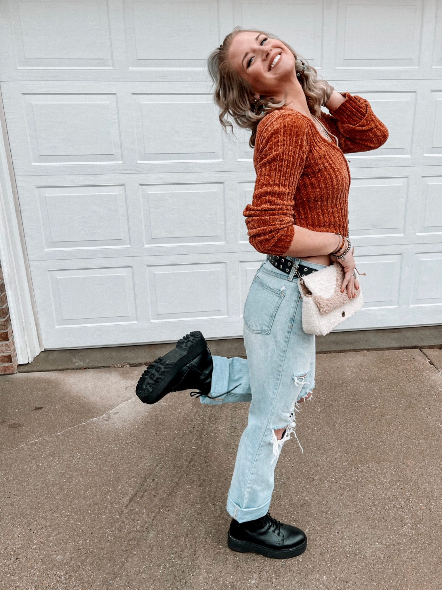 Just a random cute outfit because I found it in my camera roll | outfit Idea | Casual combat boot outfit 

#casualoutfit #outfitidea #combatboots #targetfinds #baggybootcutjeans

#LTKstyletip #LTKsalealert #LTKunder50