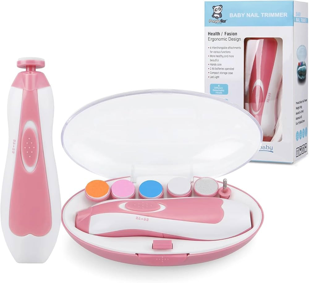 PandaEar Baby Nail Trimmer, Electric Baby Nail Clippers Safe Baby Nail File Kit with Extra 6 Repl... | Amazon (US)