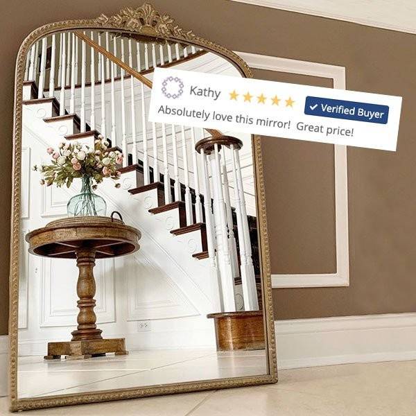 Gleaming Primrose Mirror | French Gold Ornate Filigree | Decor Steals