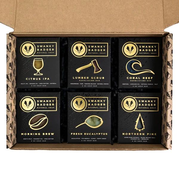 Natural Soap Gift Set (6 bars) | Swanky Badger