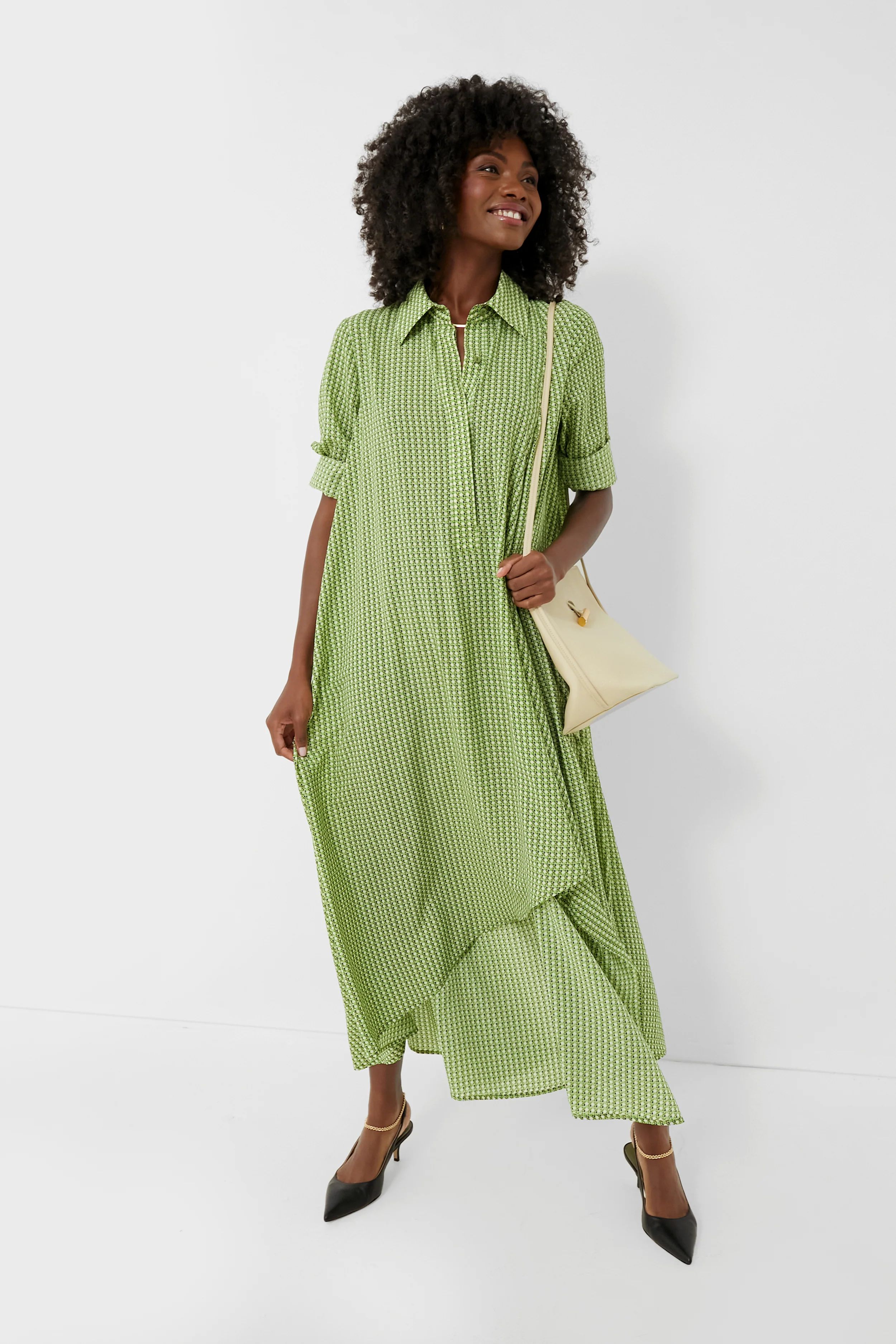 Verdant Basketweave Geo Lucille Dress | Tuckernuck (US)