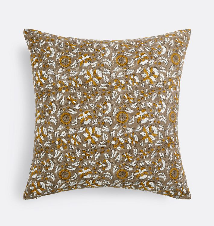 Botanical Block Print Pillow Cover | Rejuvenation