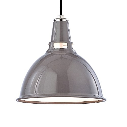 Hudson Valley Lighting Lydney 1-Light Pendant - Gray/Polished Nickel Finish with Gray with Polished  | Amazon (US)