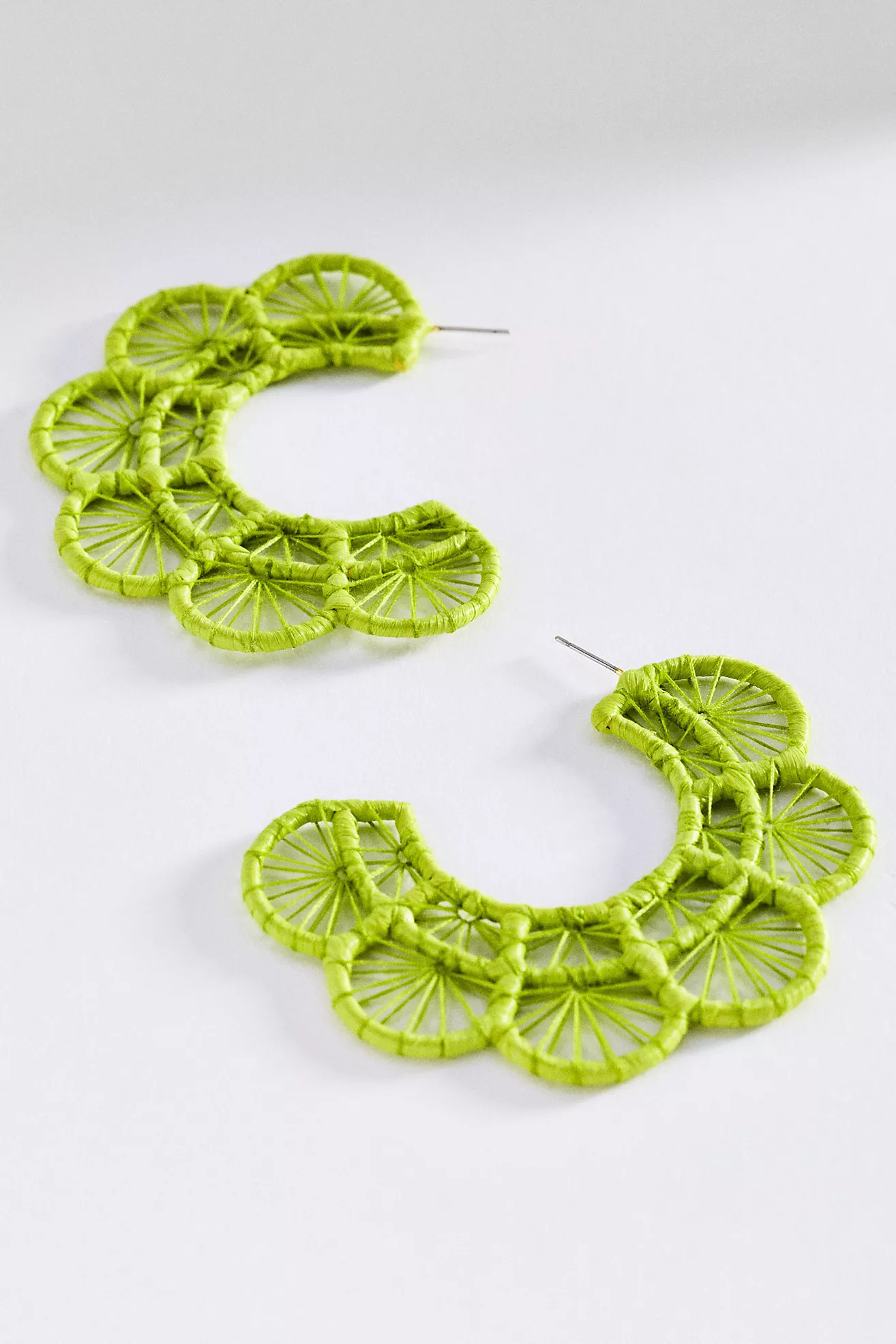 Woven Rattan Hoop Earrings | Anthropologie (US)