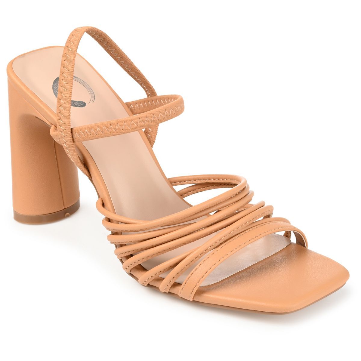Journee Collection Womens Hera Open Square Toe High Block Heel Sandals | Target