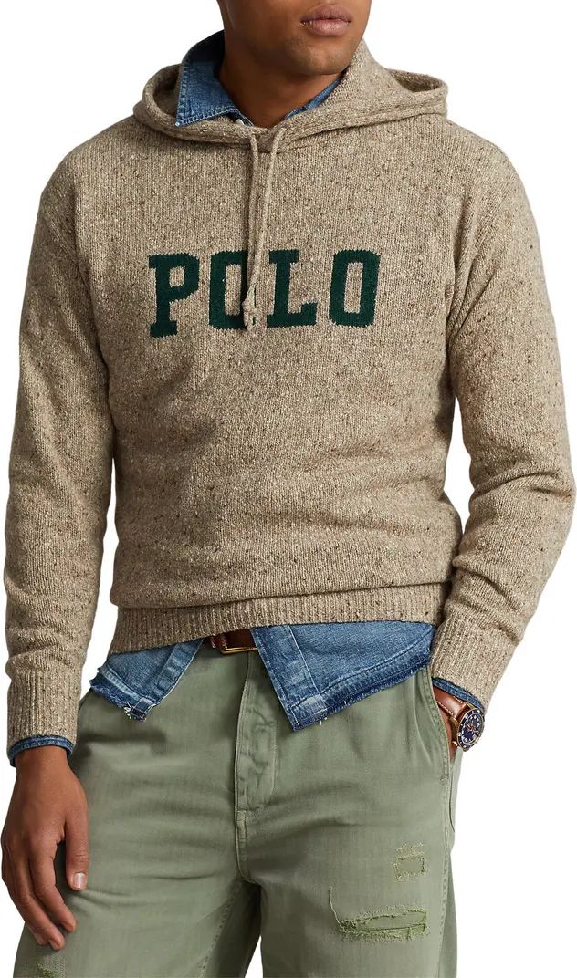 Polo Ralph Lauren Logo Wool-Blend Hoodie Sweater | Nordstrom | Nordstrom