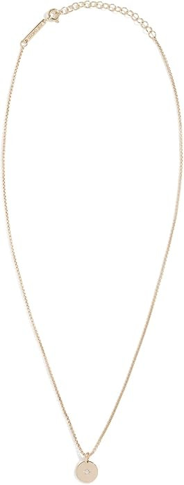 Zoe Chicco Women's 14k Gold Small Disc with Star Set Diamond on XS Box Chain Necklace, Gold, One ... | Amazon (US)