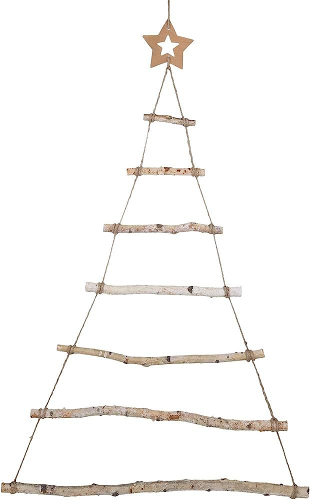 GWHOLE Wooden Ladder Christmas Tree Wooden Twig Tree Branches for Hanging Advent Calendar Christm... | Amazon (CA)