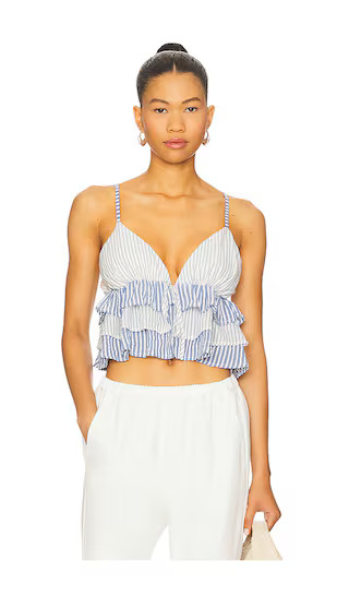 Aruba Top in Blue & White Stripe | Revolve Clothing (Global)