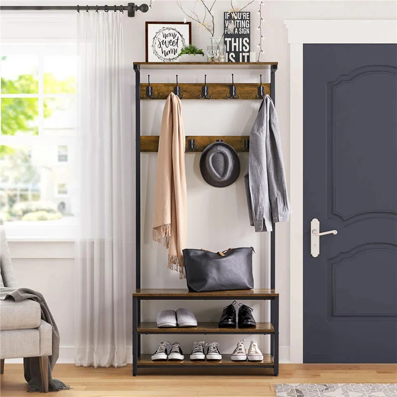 Keivin Hall Tree 31.5'' Wide with Shoe Storage | Wayfair North America