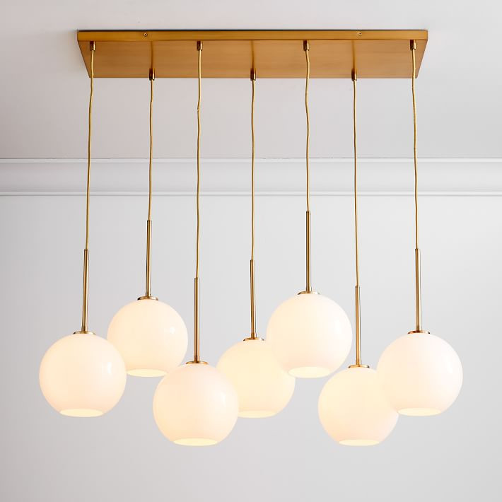 Sculptural Glass 7-Light Globe Chandelier (43"–45") | West Elm (US)