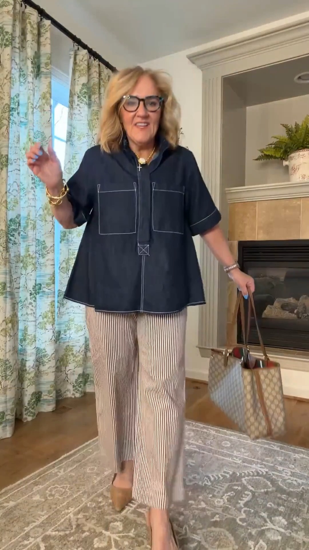   This top was the top seller yesterday! I sized down to a small. 20% off code NANETTE20 at Anthro!!! 
Brown stripe loft pants size 8 petite 
Spanx pink stretch twill pants size medium petite 
Endless pants are more athletic but can pass as dress pants. Wearing an 8 petite 
Camo pants size medium I did cut 4” off the bottom. 
Denim purse
 CRoss necklace 20% off code TAKE20
Heels for something special true to size 
I’ll link the other pants I pants with this top too 


#LTKSaleAlert #LTKOver40 #LTKspring

 

#LTKTravel

#LTKWorkwear

 