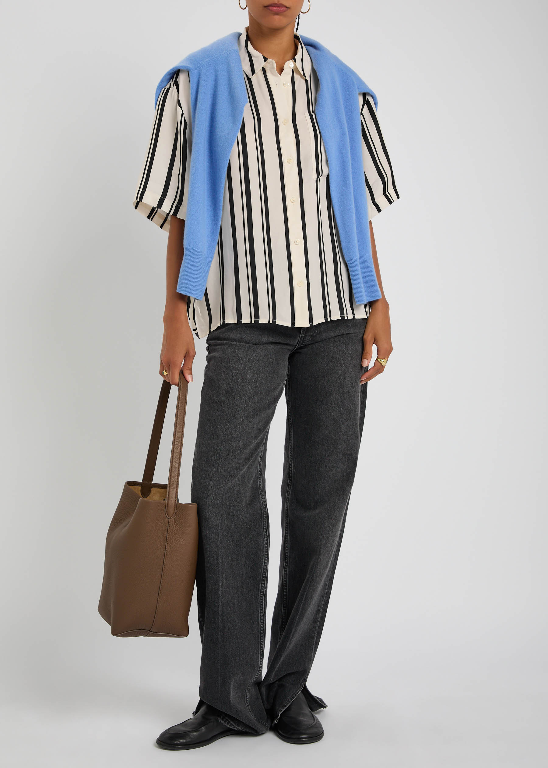 Coco striped satin shirt | Harvey Nichols