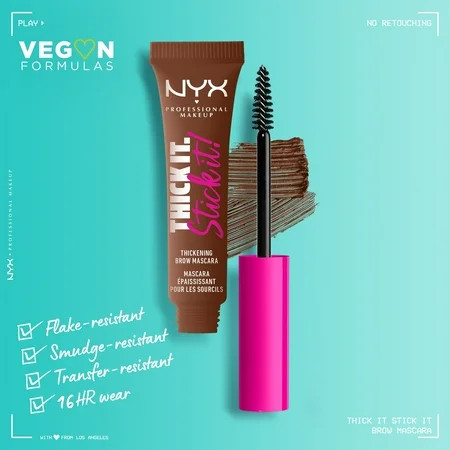 NYX Professional Makeup Thick It Stick It Thickening Brow Gel Mascara Rich Auburn | Walmart (US)