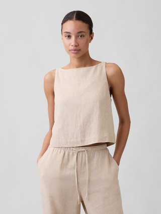 Linen-Blend Apron Top | Gap Factory