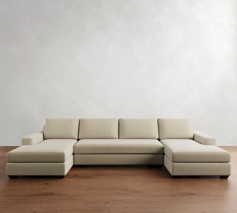 Big Sur Square Arm Double Chaise Sectional (146"&ndash;198") | Pottery Barn (US)
