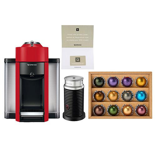 Nespresso Vertuo Evoluo Espresso Machine with Milk Frother - Red | HSN