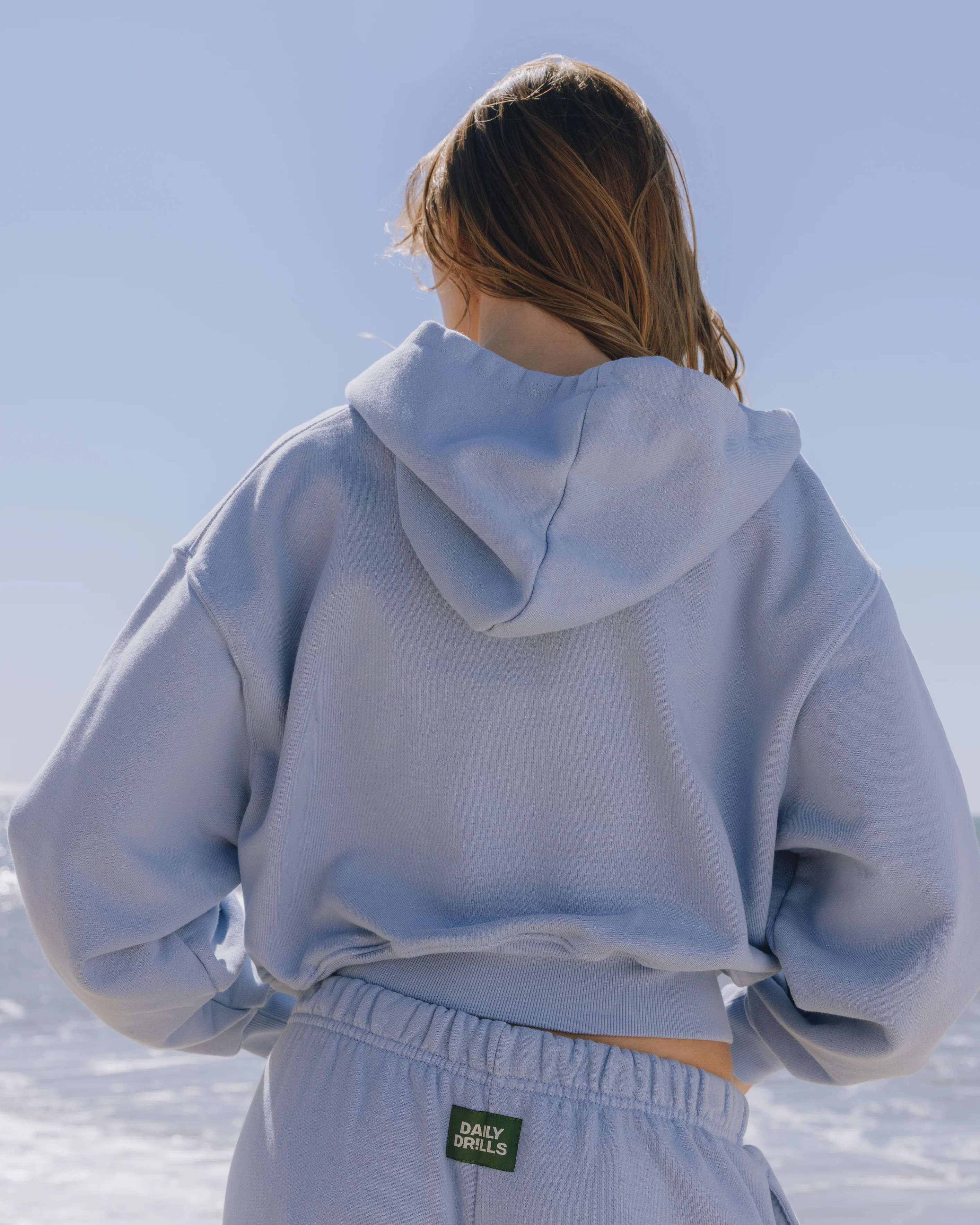 Heavyweight Double Zip Hoodie - Mist | Daily Drills LLC