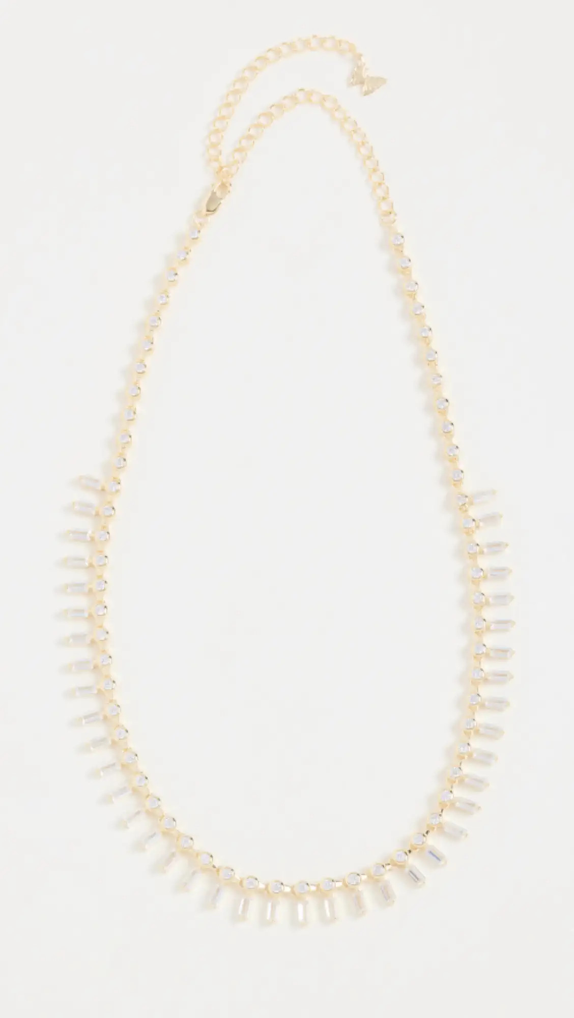 By Adina Eden Solitaire Bezel X Dangling Baguette Choker | Shopbop | Shopbop